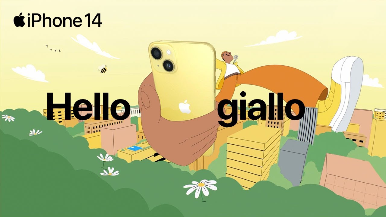 Canzone Pubblicità iPhone 14 e iPhone 14 Plus Hello giallo